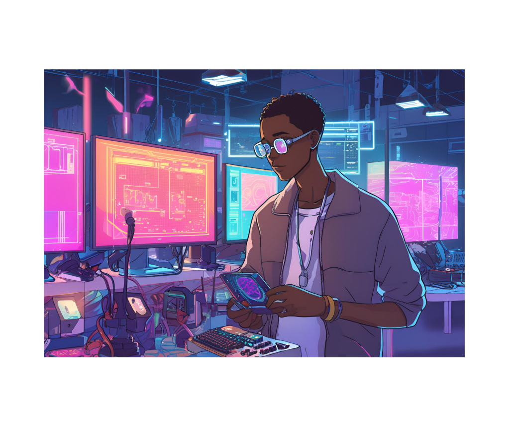 A young Negasi in the lab 